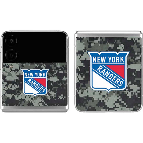 NHL New York Rangers Camo Galaxy Z Flip4 5G Skin
